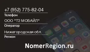 Кто звонил с 9527758204 - регион и оператор
